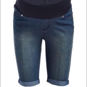 🤰Times 2 Maternity jean shorts under belly band M